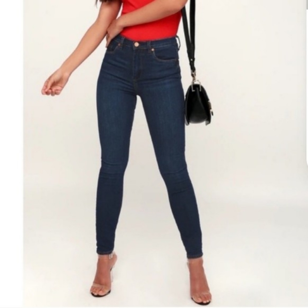 Blank NYC The Great Jones Hi-Rise Skinny Dark Wash Jeans Size 30